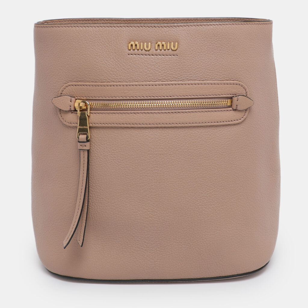 Miu Miu Beige Leather Shoulder Bag Miu Miu Beige Leather Shoulder Bag