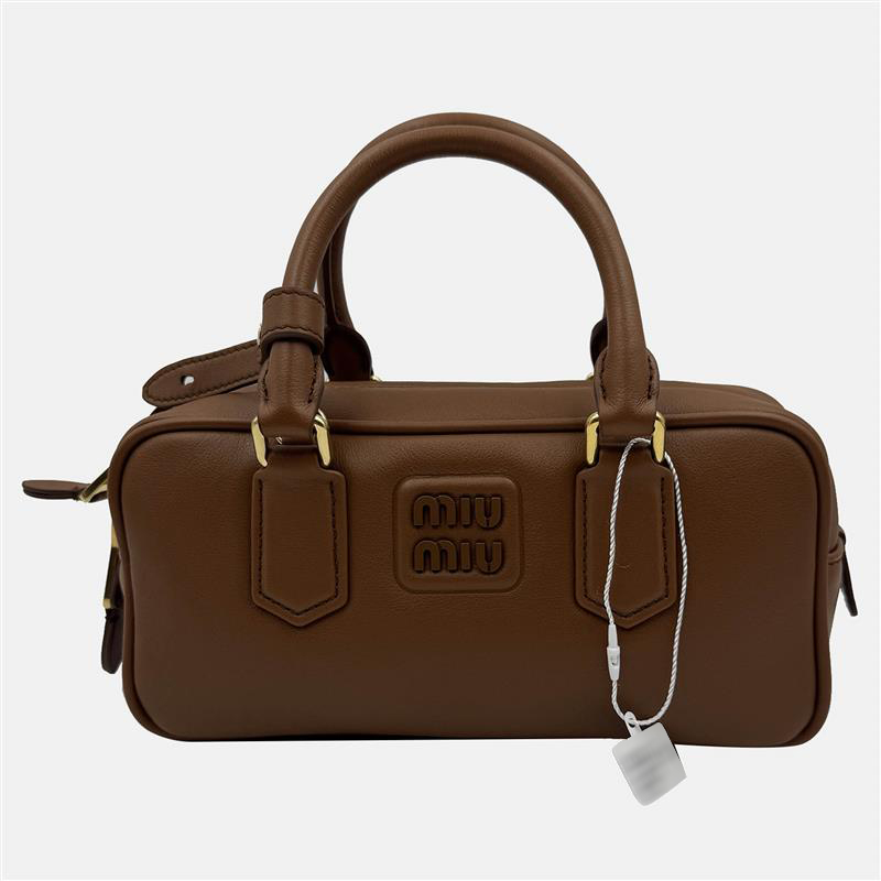 Miu Miu brown Leather Arcadie Satchel