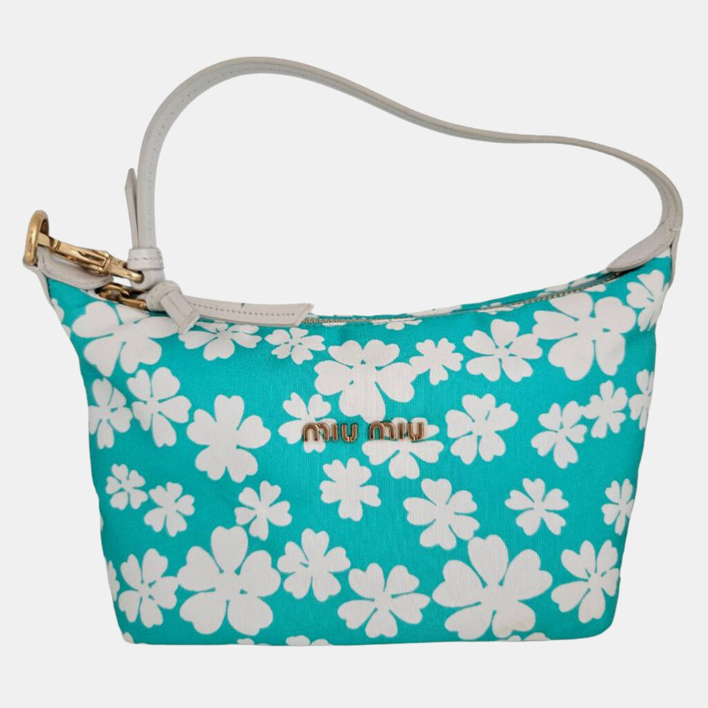 Miu Miu Floral Printed Hobo Bag