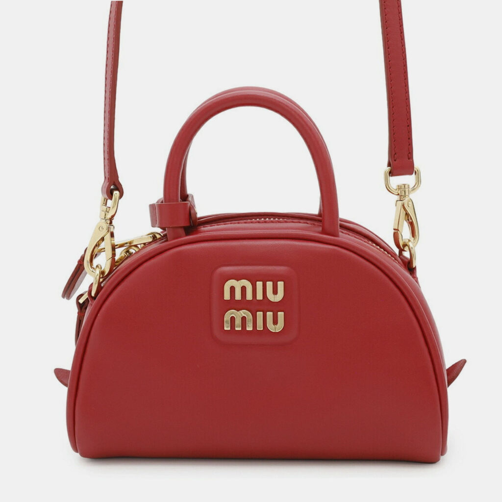 Miu Miu Miu Handbag Mini Boston Leather Miu Miu Miu Handbag Mini Boston Leather