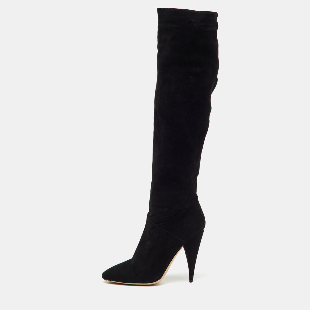Miu Miu Black Suede Knee Length Boots Size 38 Miu Miu Black Suede Knee Length Boots Size 38