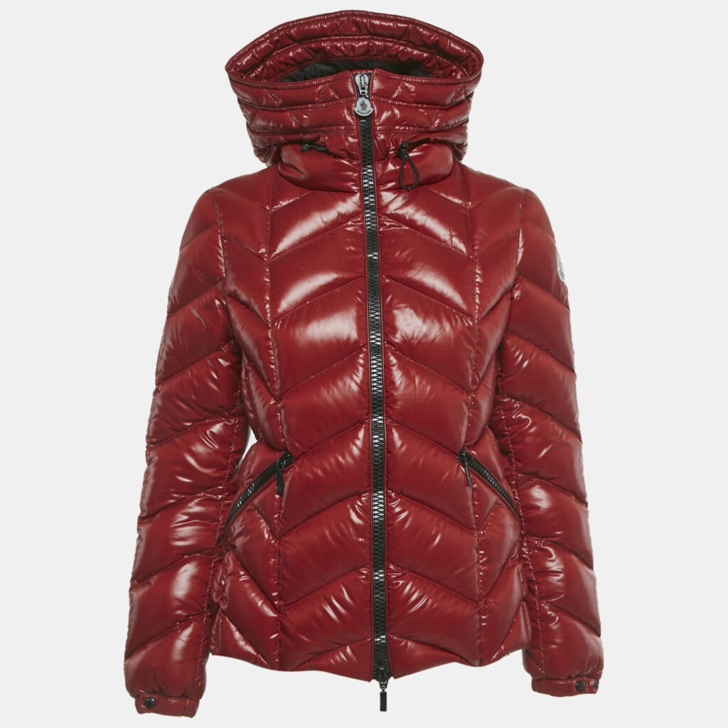 Moncler Red Synthetic Down Jacket M