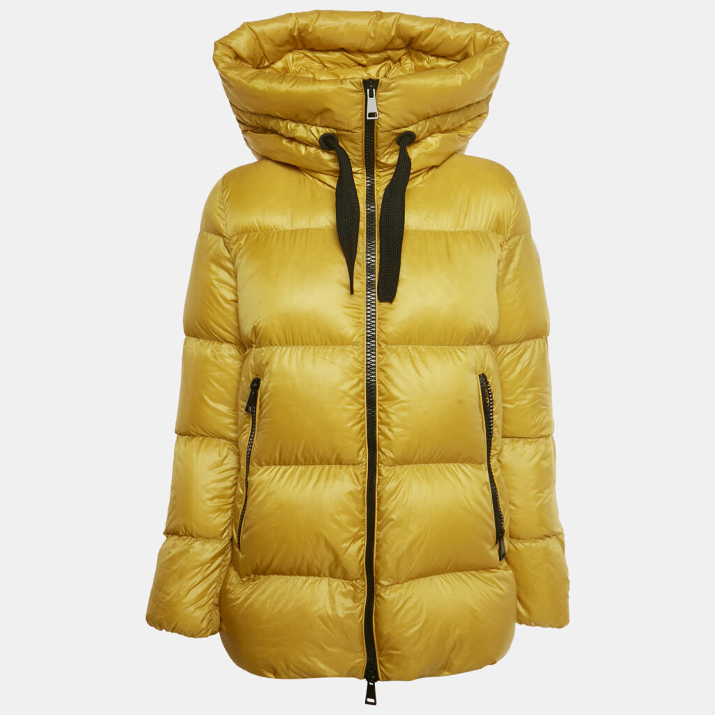 Moncler Blue Nylon Hooded Down Jacket M Moncler Blue Nylon Hooded Down Jacket M