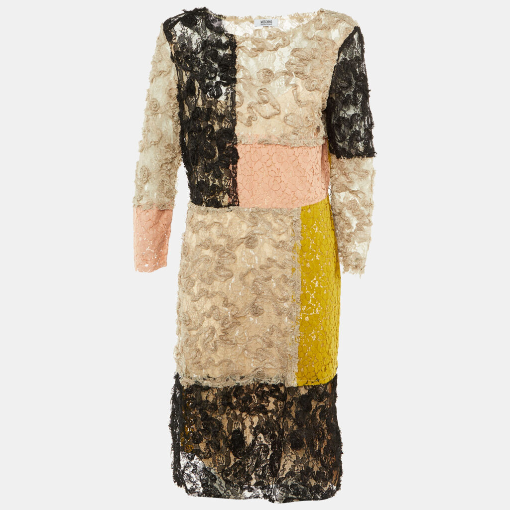luxury-women-moschino-cheap-and-chic-used-clothes-p1224414-002-1.jpg Moschino Cheap and Chic Multicolor Floral Lace Midi Dress L