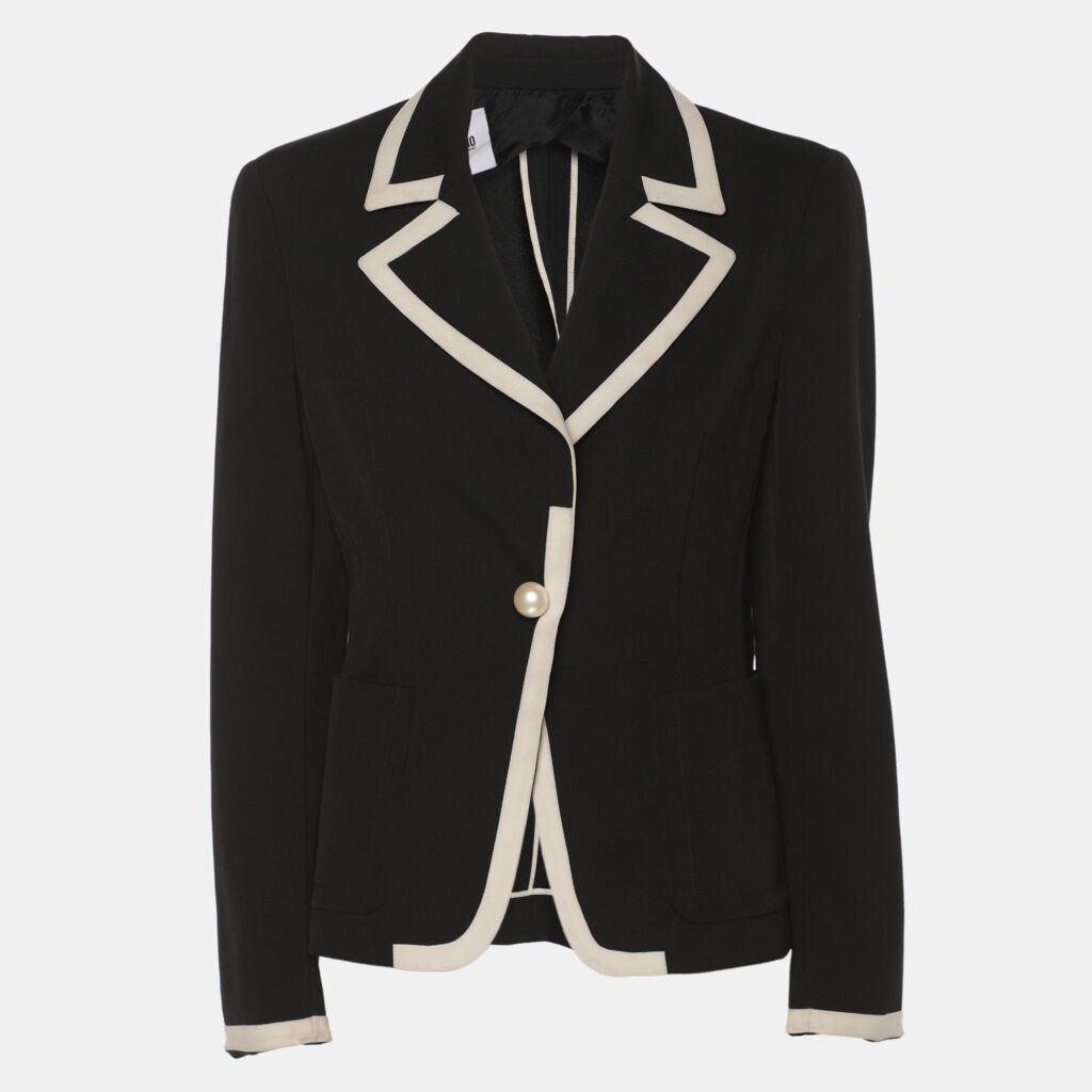 Moschino Cheap and Chic Black/White Wool Blend Blazer M Moschino Cheap and Chic Black/White Wool Blend Blazer M