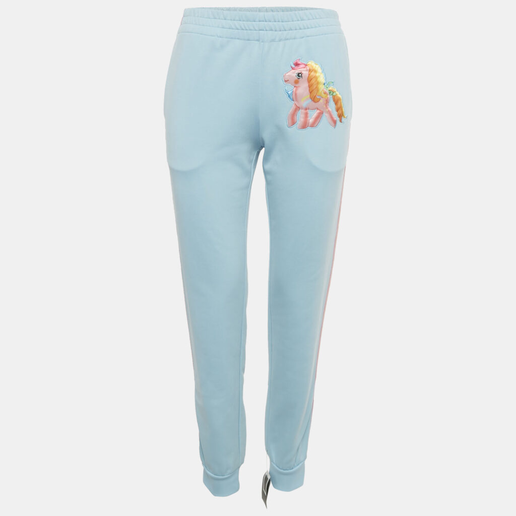 Moschino Couture Blue Jersey My Little Pony Jogger Pants S Moschino Couture Blue Jersey My Little Pony Jogger Pants S