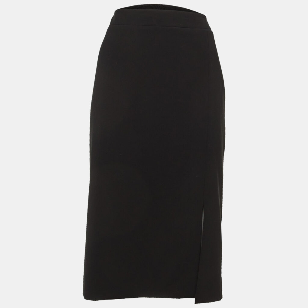 Moschino Couture Black Crepe Pencil Skirt L Moschino Couture Black Crepe Pencil Skirt L