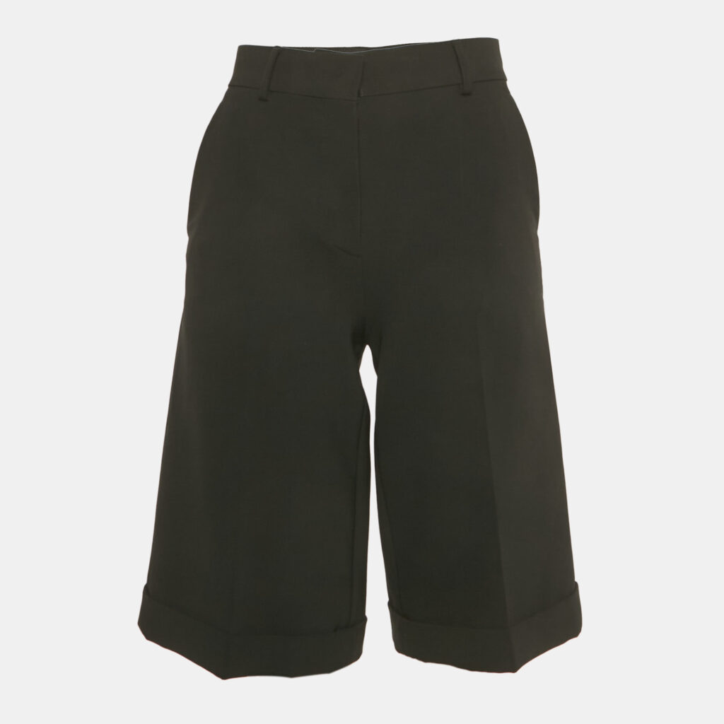 Moschino Couture Black Crepe Bermuda Shorts XS Moschino Couture Black Crepe Bermuda Shorts XS