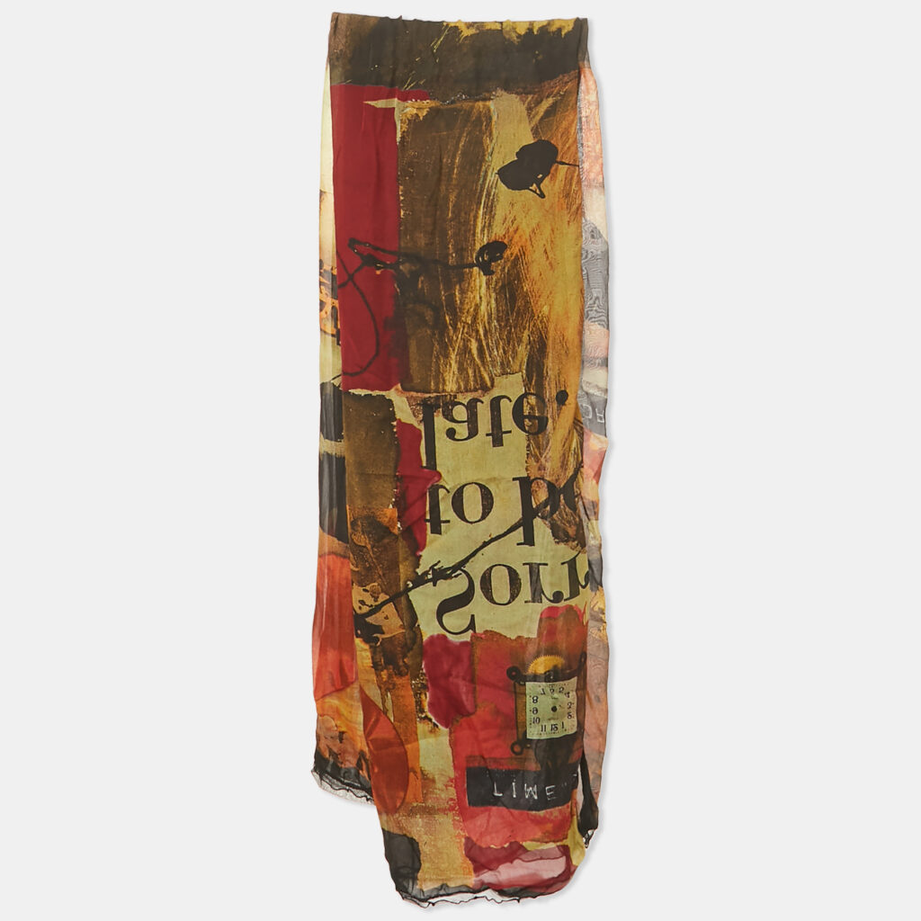 Moschino Multicolor Print Silk and Nylon Scarf Moschino Multicolor Print Silk and Nylon Scarf