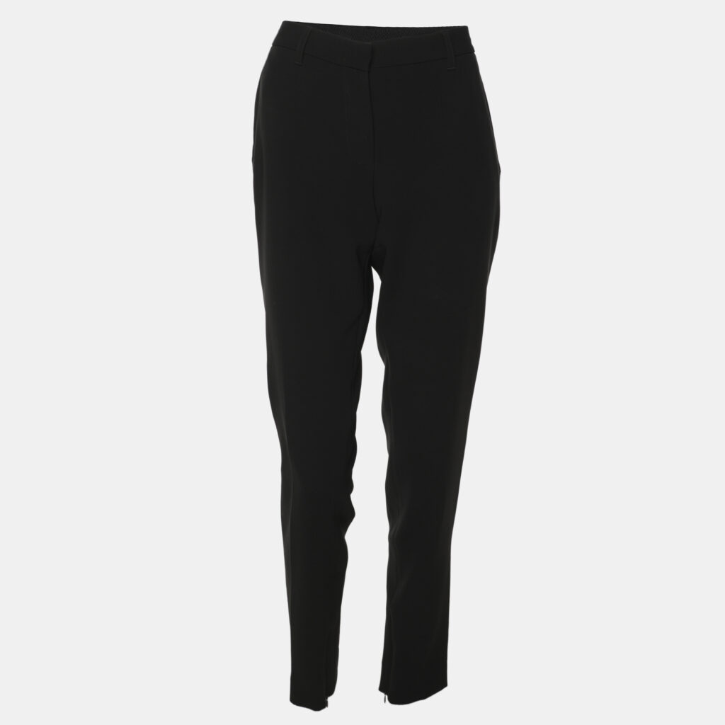 Moschino Black Crepe Trousers M