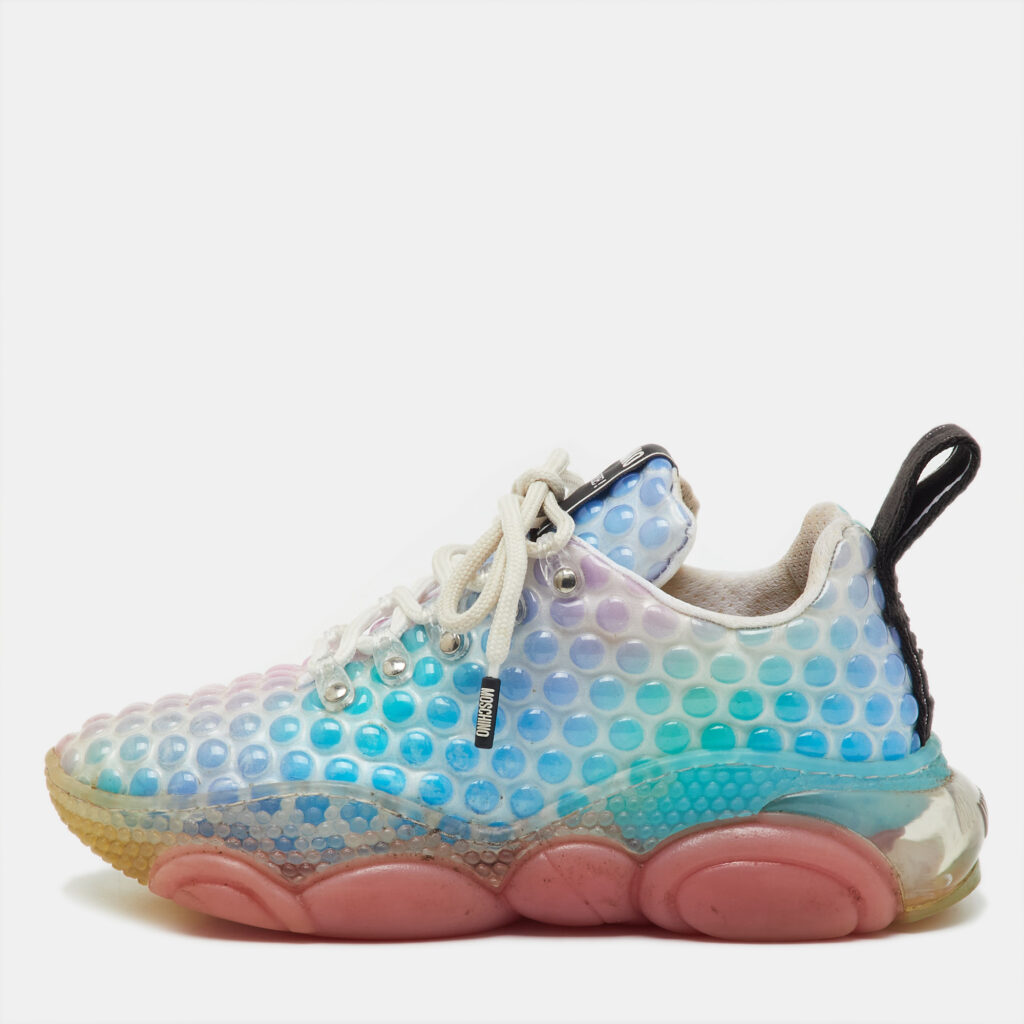 Moschino Multicolor Rubber Double Bubble Lace Up Sneakers Size 37 Moschino Multicolor Rubber Double Bubble Lace Up Sneakers Size 37