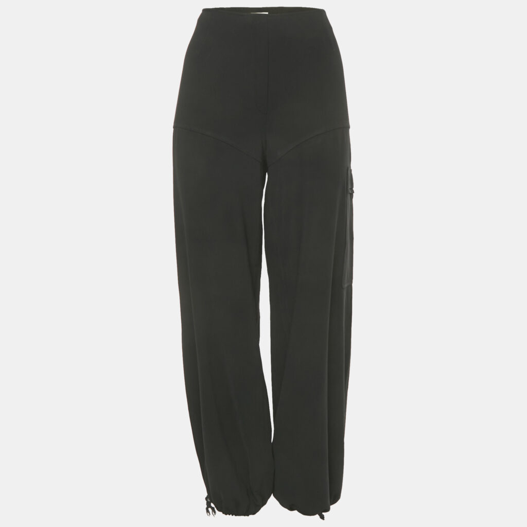 Mugler Black Crepe Jogger Pants M Mugler Black Crepe Jogger Pants M