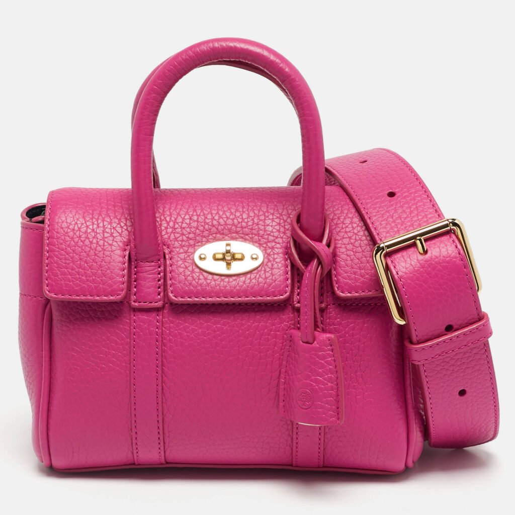 Mulberry Pink Leather Mini Bayswater Satchel Mulberry Pink Leather Mini Bayswater Satchel