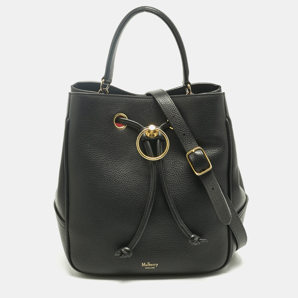 Mulberry Black Leather Hampstead Bucket Bag Mulberry Black Leather Hampstead Bucket Bag