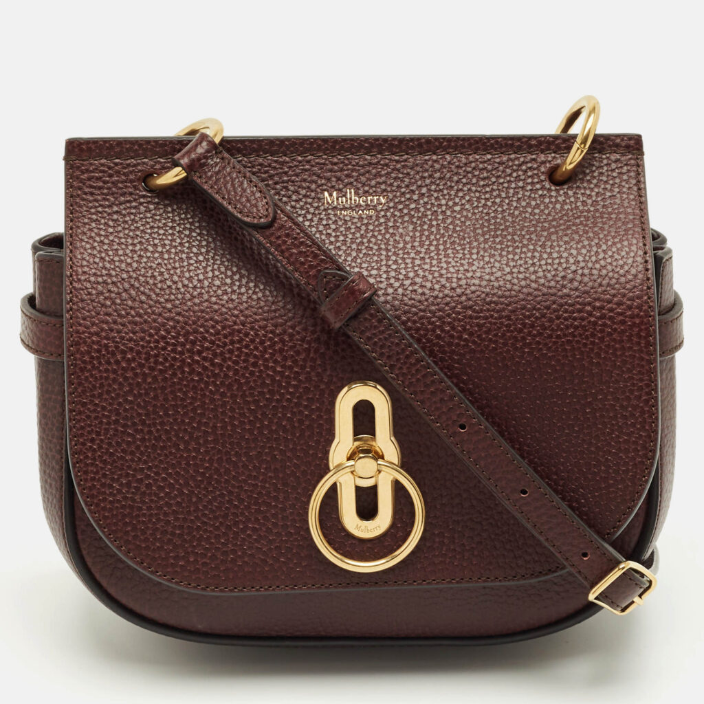 Mulberry Dark Burgundy Leather Amberley Shoulder Bag Mulberry Dark Burgundy Leather Amberley Shoulder Bag