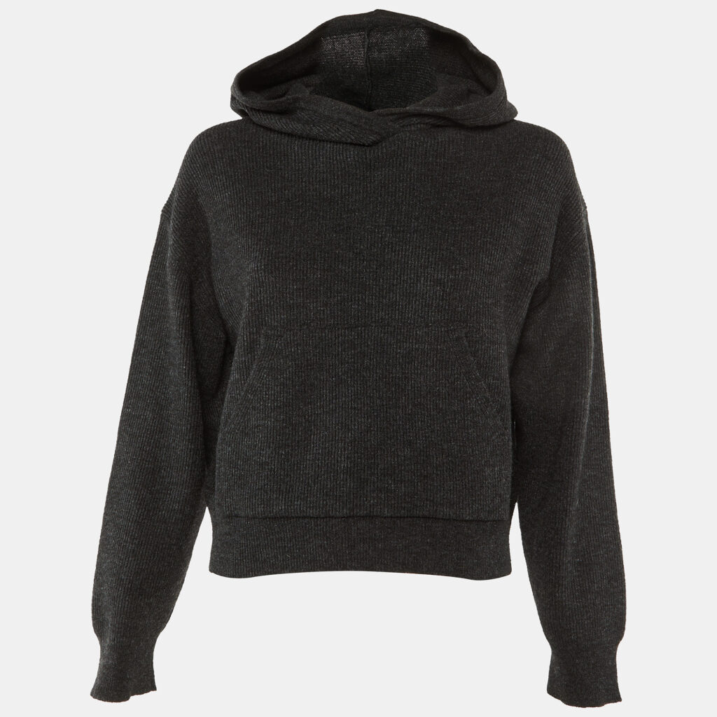 Nanushka Black Wool Blend Hooded Sweater XS Nanushka Black Wool Blend Hooded Sweater XS
