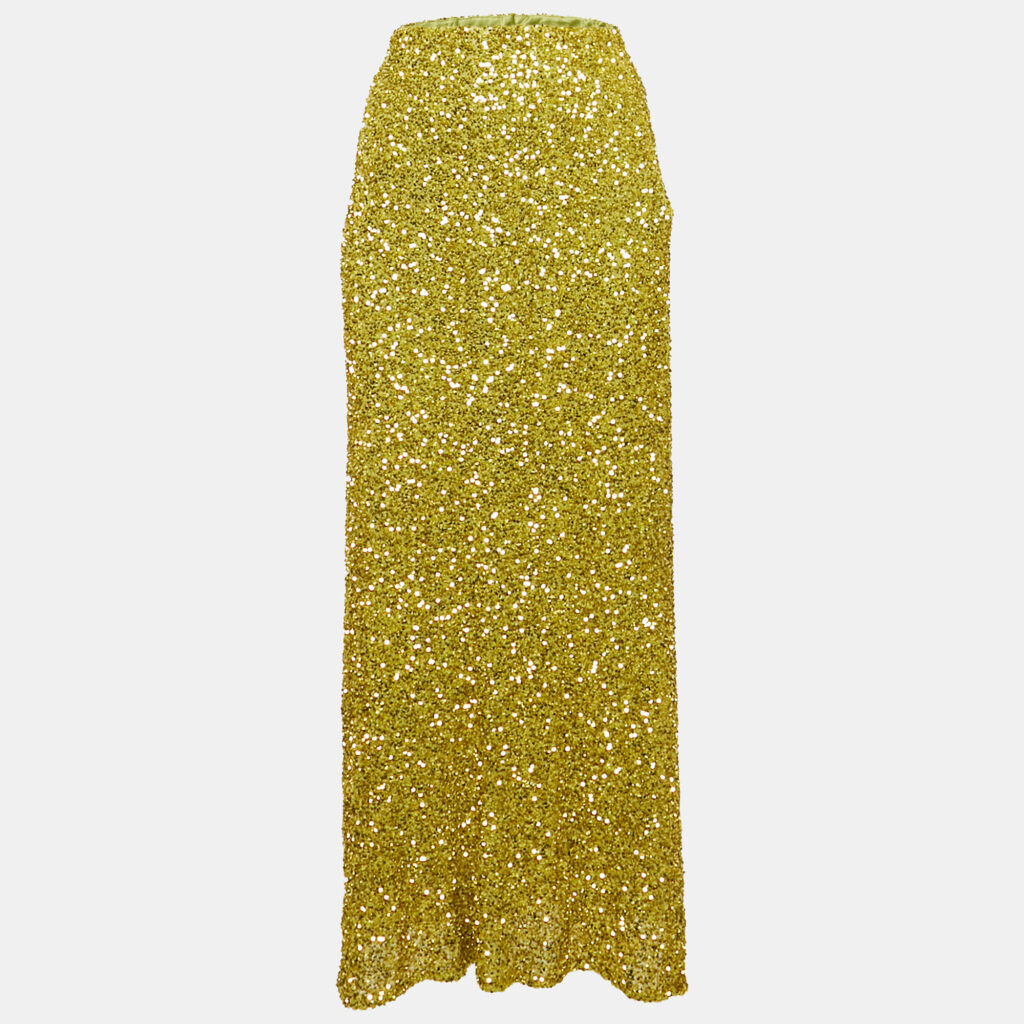 Never fully dressed Lime Green Sequin Dorris Skirt S Never fully dressed Lime Green Sequin Dorris Skirt S