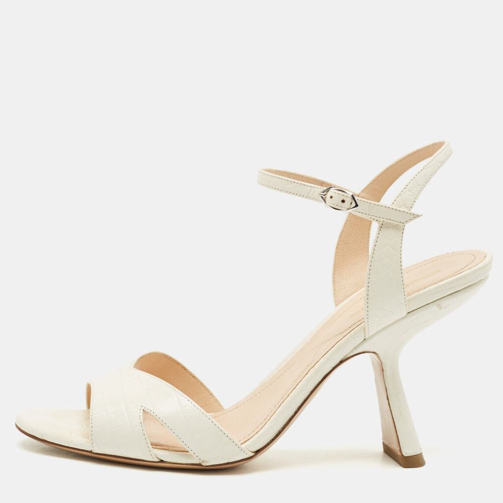 Nicholas Kirkwood Croc Embossed Leather Lexi Sandals Size 40 Nicholas Kirkwood Croc Embossed Leather Lexi Sandals Size 40