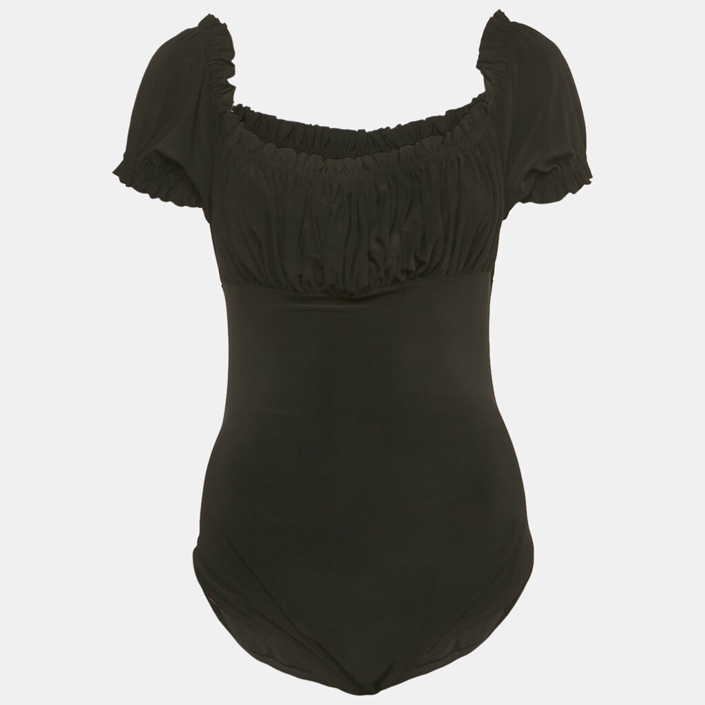 Norma Kamali Black Jersey Empire Jose Mio Swimsuit L Norma Kamali Black Jersey Empire Jose Mio Swimsuit L
