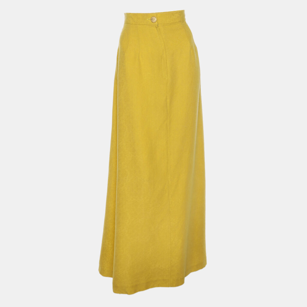 ODYLYNE Yellow Jacquard Wilsonia Maxi Skirt S ODYLYNE Yellow Jacquard Wilsonia Maxi Skirt S