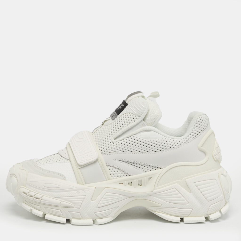 Off-White White Perforated Leather and Mesh Glove Sneakers Size 39 Off-White White Perforated Leather and Mesh Glove Sneakers Size 39