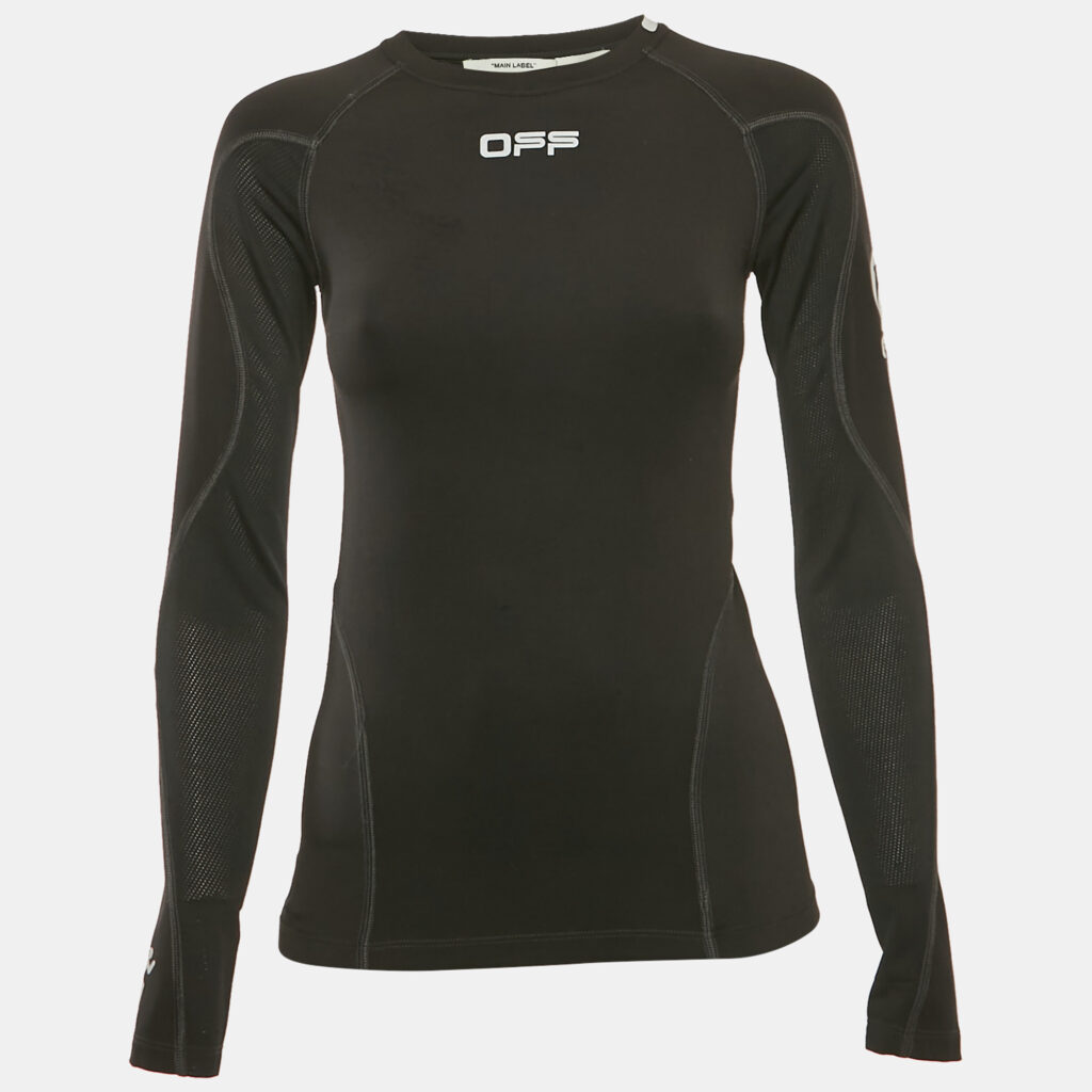 Off-White Black Jersey Long Sleeve T-Shirt XS Off-White Black Jersey Long Sleeve T-Shirt XS