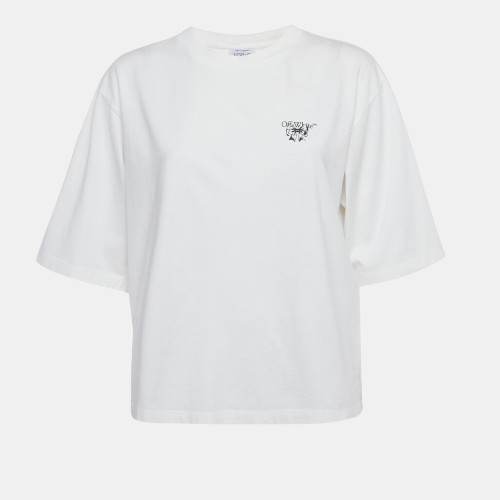Off-White White Bow Print Jersey Crewneck T-Shirt XL Off-White White Bow Print Jersey Crewneck T-Shirt XL