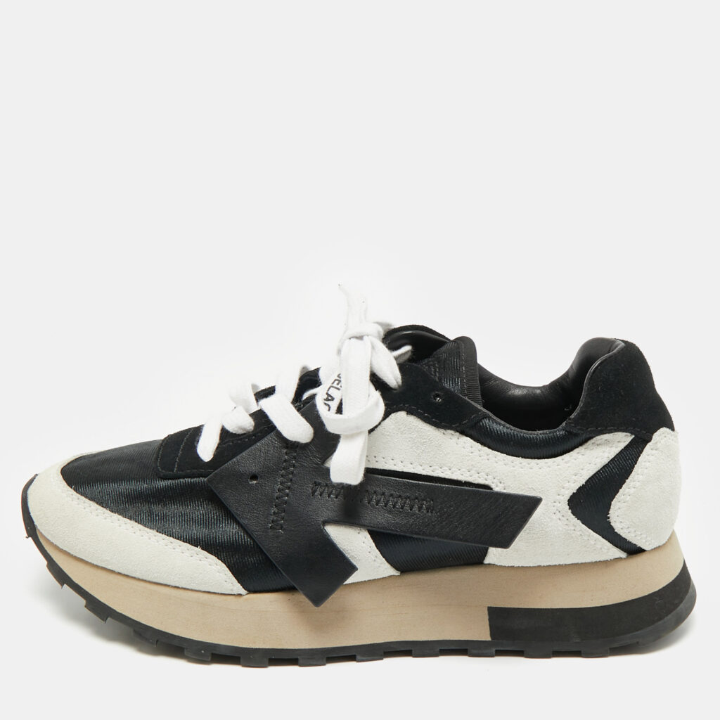 Off-White Two Tone Nylon and Suede HG Runner Sneakers Size 37 Off-White Two Tone Nylon and Suede HG Runner Sneakers Size 37