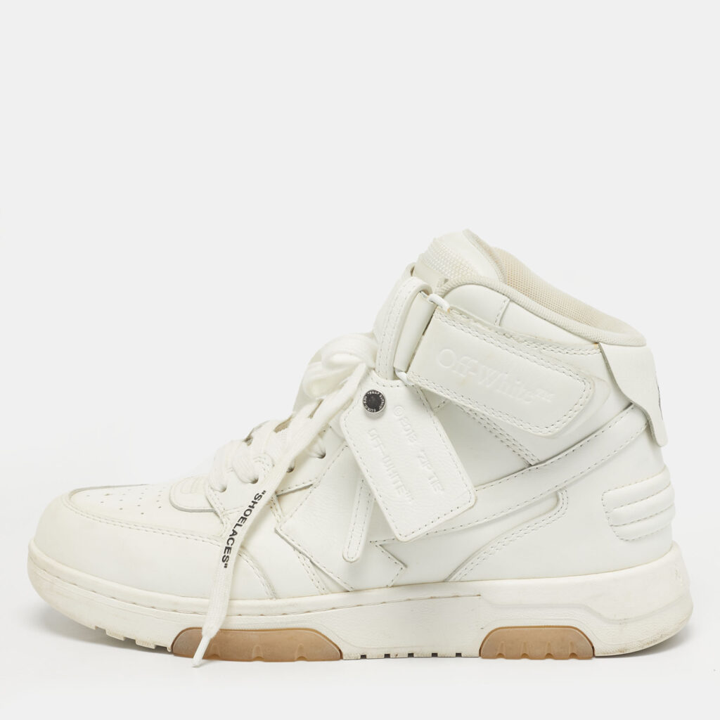 Off-White White Leather Out Of Office High Top Sneakers Size 40 Off-White White Leather Out Of Office High Top Sneakers Size 40