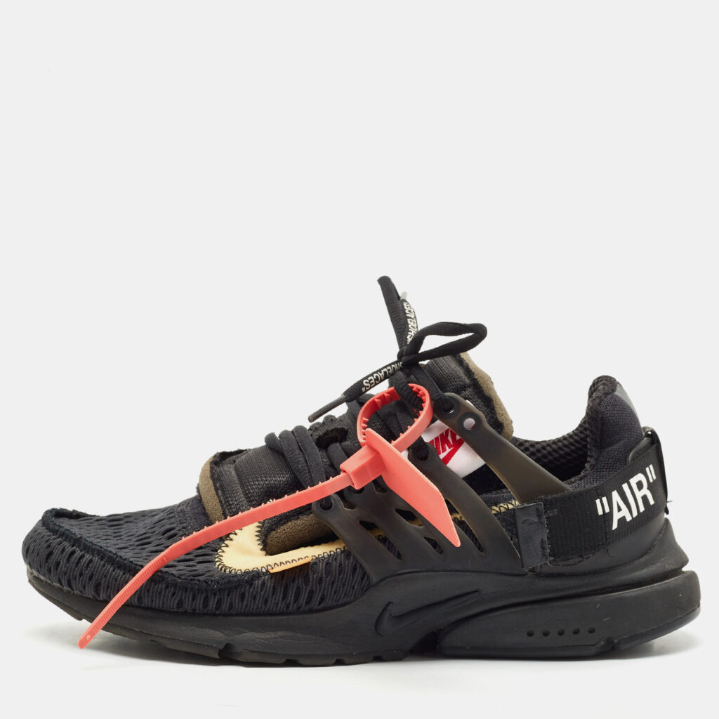 luxury-women-off-white-x-nike-used-shoes-p1155098-003-1.jpg Off-White x Nike Black Mesh Air Presto Sneakers Size 40
