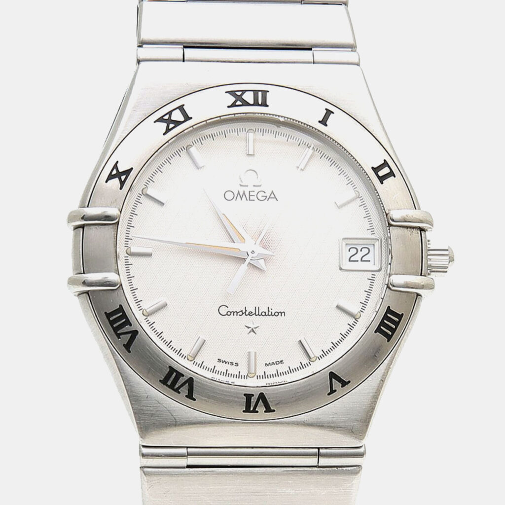 Omega Constellation Quartz Silver Stainless Steel Women's Wristwatch 35 mm Omega Constellation Quartz Silver Stainless Steel Women's Wristwatch 35 mm