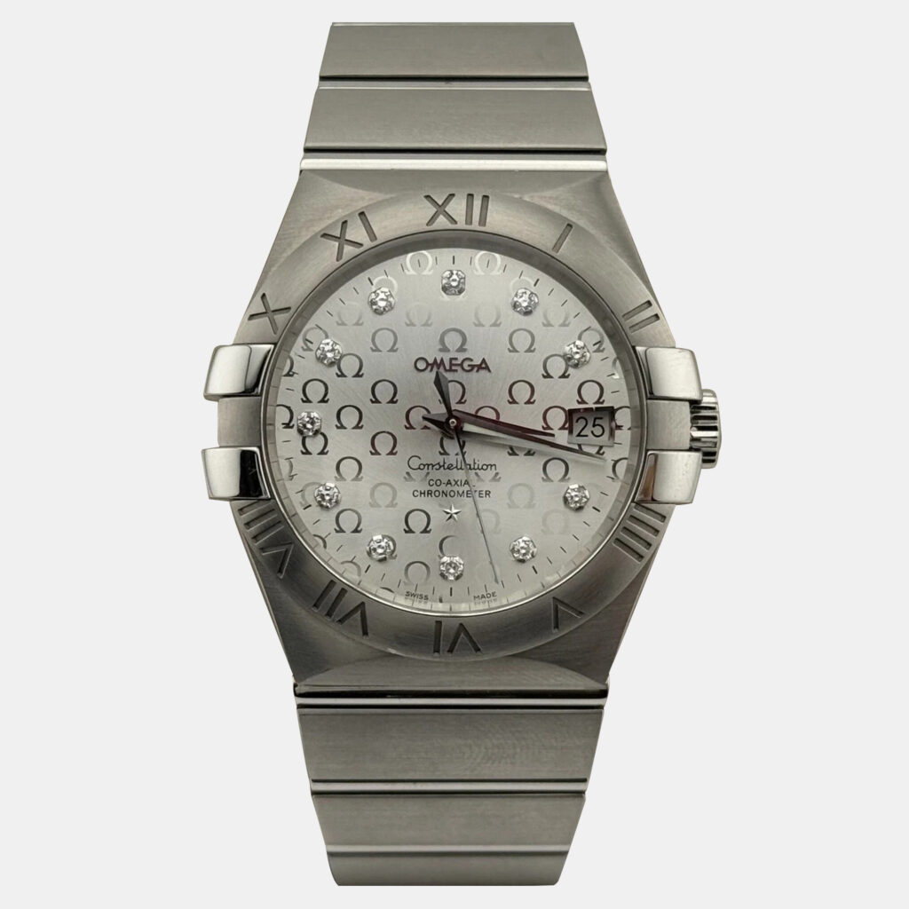 Omega Constellation 123.10.35.20.52.002 Automatic Silver Diamond Stainless Steel Women's Wristwatch 35 mm Omega Constellation 123.10.35.20.52.002 Automatic Silver Diamond Stainless Steel Women's Wristwatch 35 mm