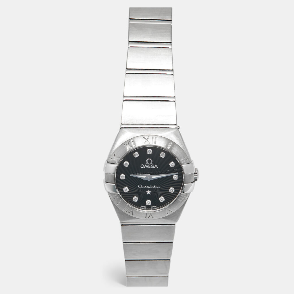 Omega Constellation 123.10.24.60.51.001 Black Dial Diamond Stainless Steel Women's Wristwatch 24 mm Omega Constellation 123.10.24.60.51.001 Black Dial Diamond Stainless Steel Women's Wristwatch 24 mm