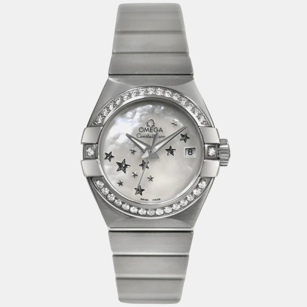 Omega Constellation 123.15.27.20.05.001 Automatic Diamonds MOP Stainless Steel Women's Wristwatch 27 mm Omega Constellation 123.15.27.20.05.001 Automatic Diamonds MOP Stainless Steel Women's Wristwatch 27 mm