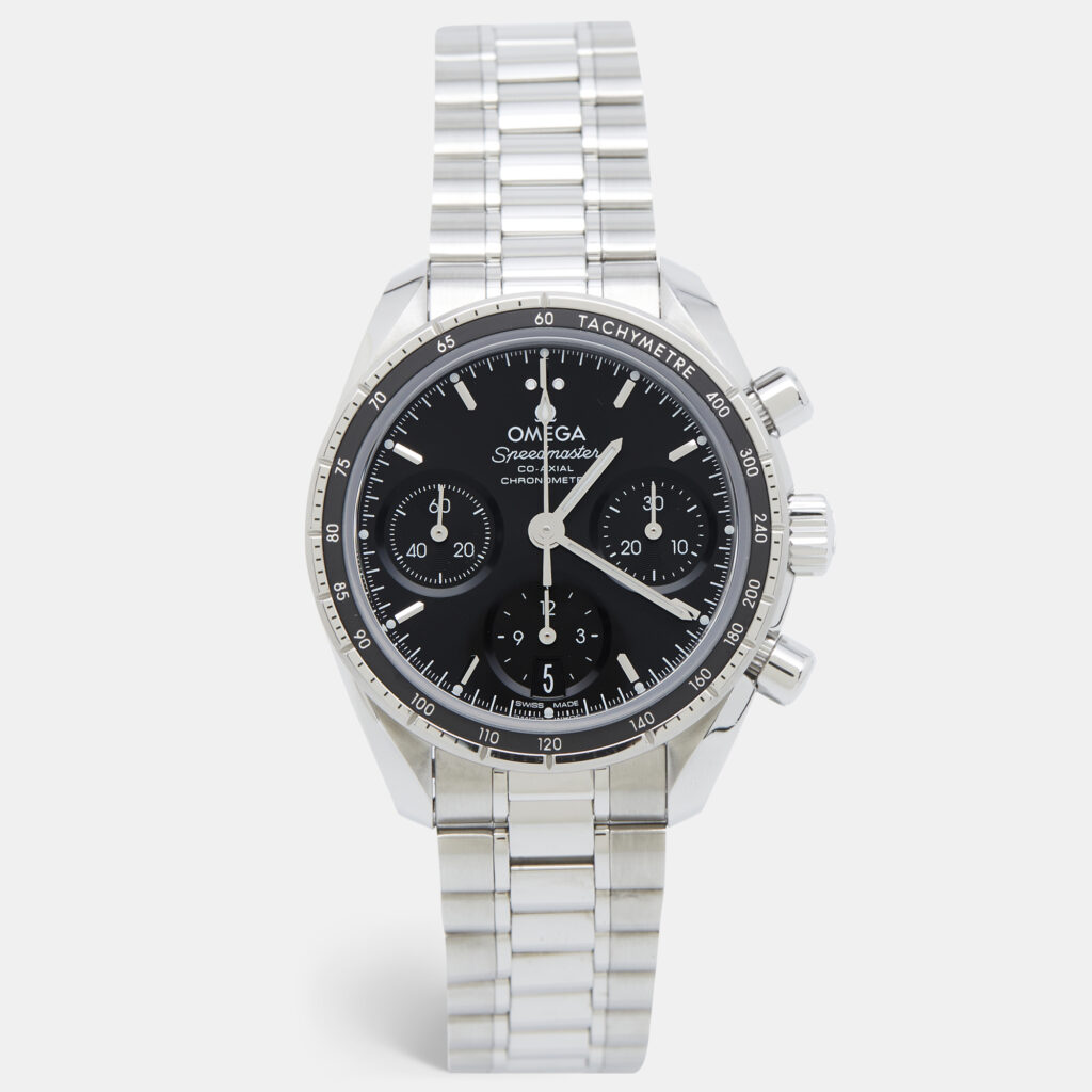 Omega Speedmaster Co-Axial Chronometre 324.30.38.50.01.001 Black Dial Stainless Steel Unisex Wristwatch 38 mm Omega Speedmaster Co-Axial Chronometre 324.30.38.50.01.001 Black Dial Stainless Steel Unisex Wristwatch 38 mm