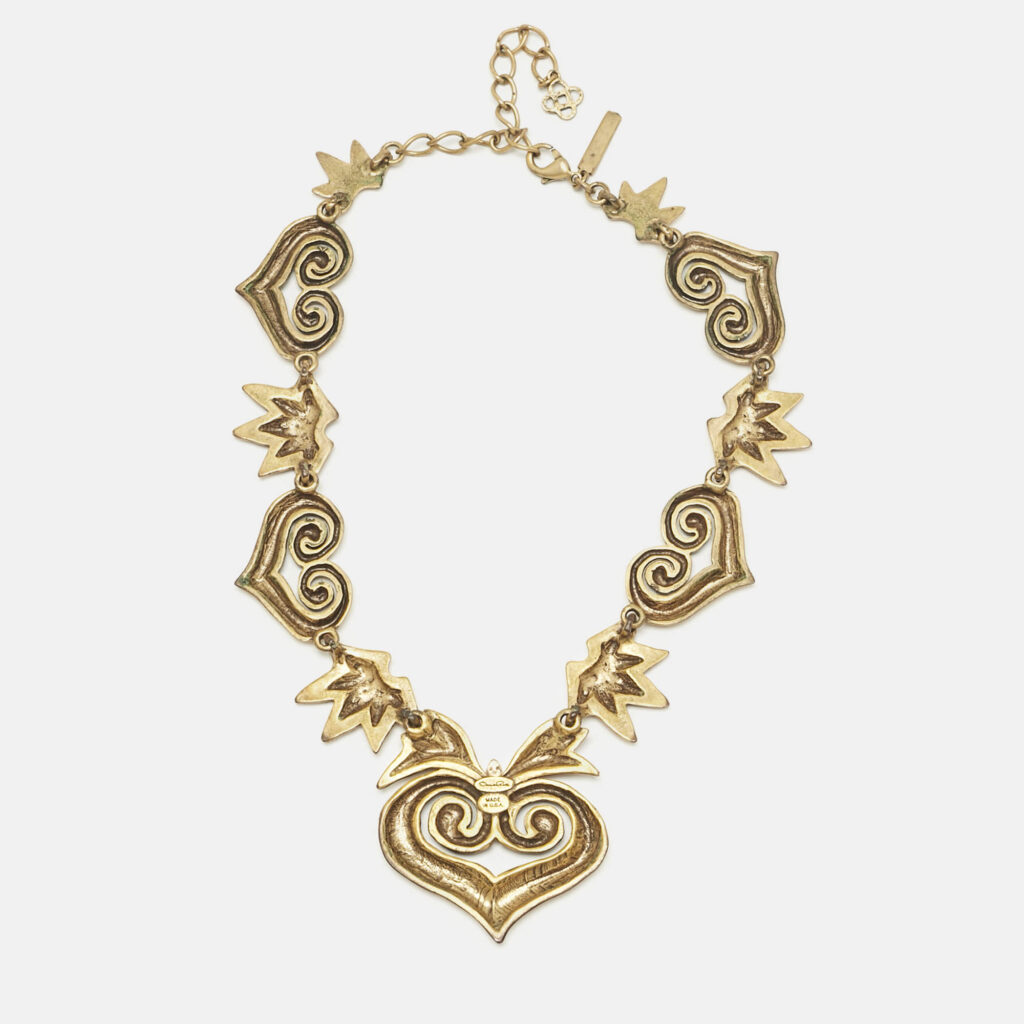 Oscar de la Renta Antique Gold Tone Necklace Oscar de la Renta Antique Gold Tone Necklace