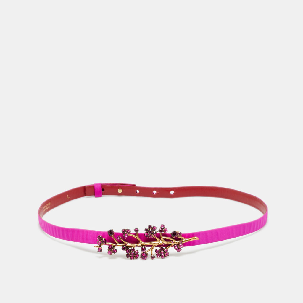 luxury-women-oscar-de-la-rentaslug-used-accessories-p1241544-001.jpg Oscar de la Renta Pink Satin Crystal Embellished Belt L
