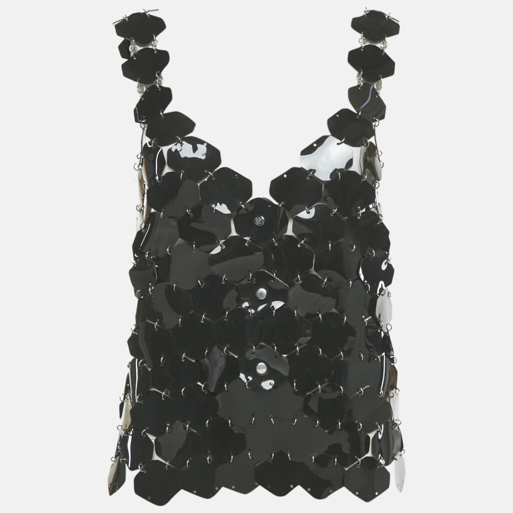 Paco Rabanne Black Acetate Disco Top M Paco Rabanne Black Acetate Disco Top M