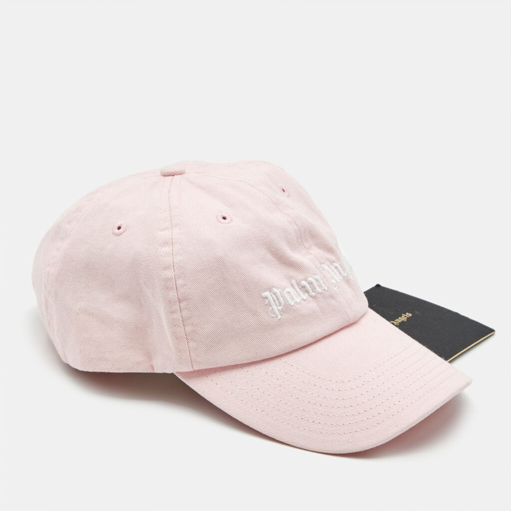 Palm Angels Pink Logo Embroidered Cotton Baseball Cap Palm Angels Pink Logo Embroidered Cotton Baseball Cap