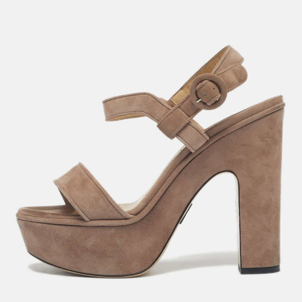Paul Andrew Beige Suede Stanton Ankle Strap Sandals Size 37 Paul Andrew Beige Suede Stanton Ankle Strap Sandals Size 37