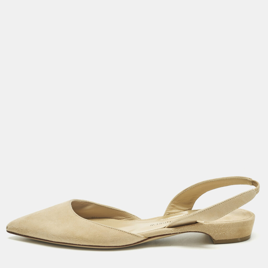 Paul Andrew Beige Suede Rhea Slingback Ballet Flats Size 36 Paul Andrew Beige Suede Rhea Slingback Ballet Flats Size 36
