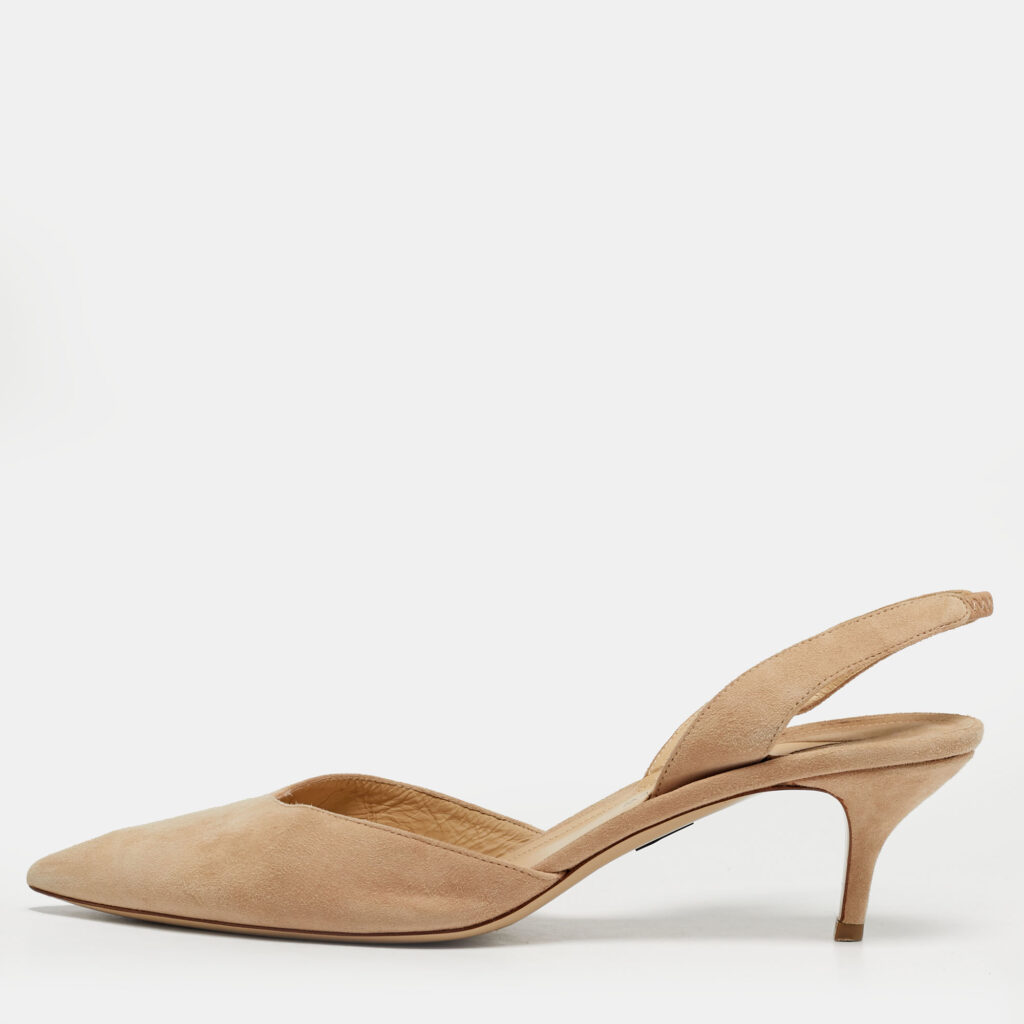 Paul Andrew Beige Suede Rhea Slingback Pumps Size 41.5 Paul Andrew Beige Suede Rhea Slingback Pumps Size 41.5