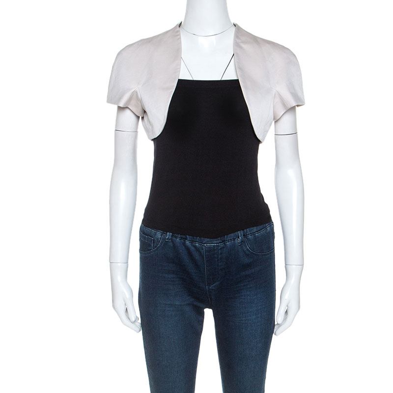 Paule Ka Cream Ottoman Open Front Bolero L