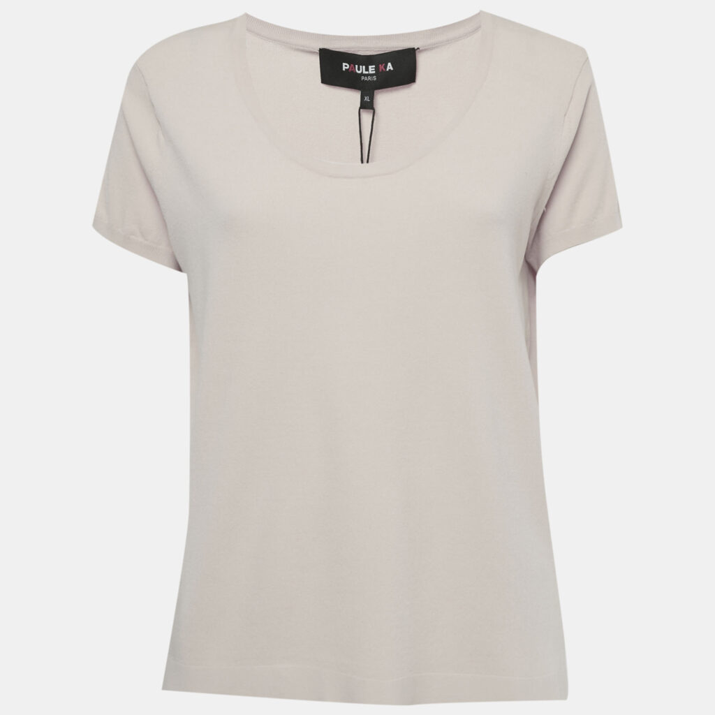 Paule Ka Pink Jersey Short Sleeve Top XL