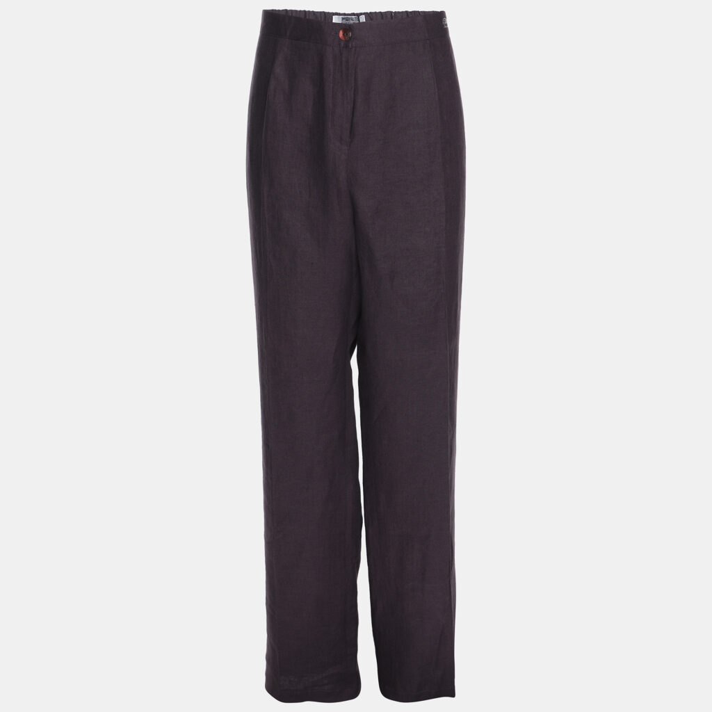 Perte by Krizia Purple Linen Trousers XXL