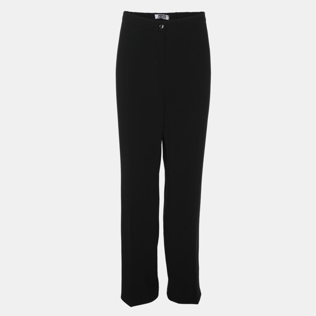 Perte by Krizia Black Stretch Crepe Pants XL Perte by Krizia Black Stretch Crepe Pants XL