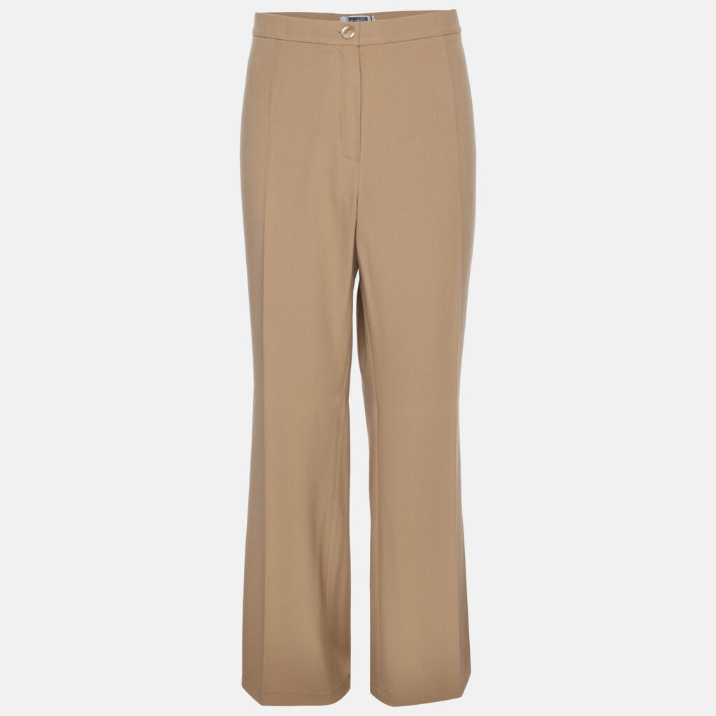 Perte by Krizia Brown Crepe Straight Leg Trousers XL Perte by Krizia Brown Crepe Straight Leg Trousers XL