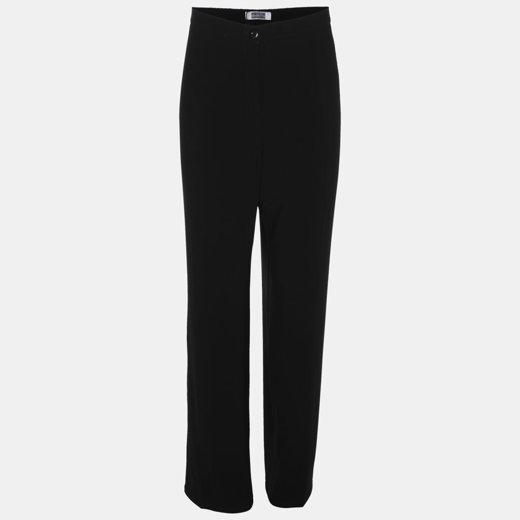 Perte by Krizia Black Stretch Crepe Pants XL Perte by Krizia Black Stretch Crepe Pants XL