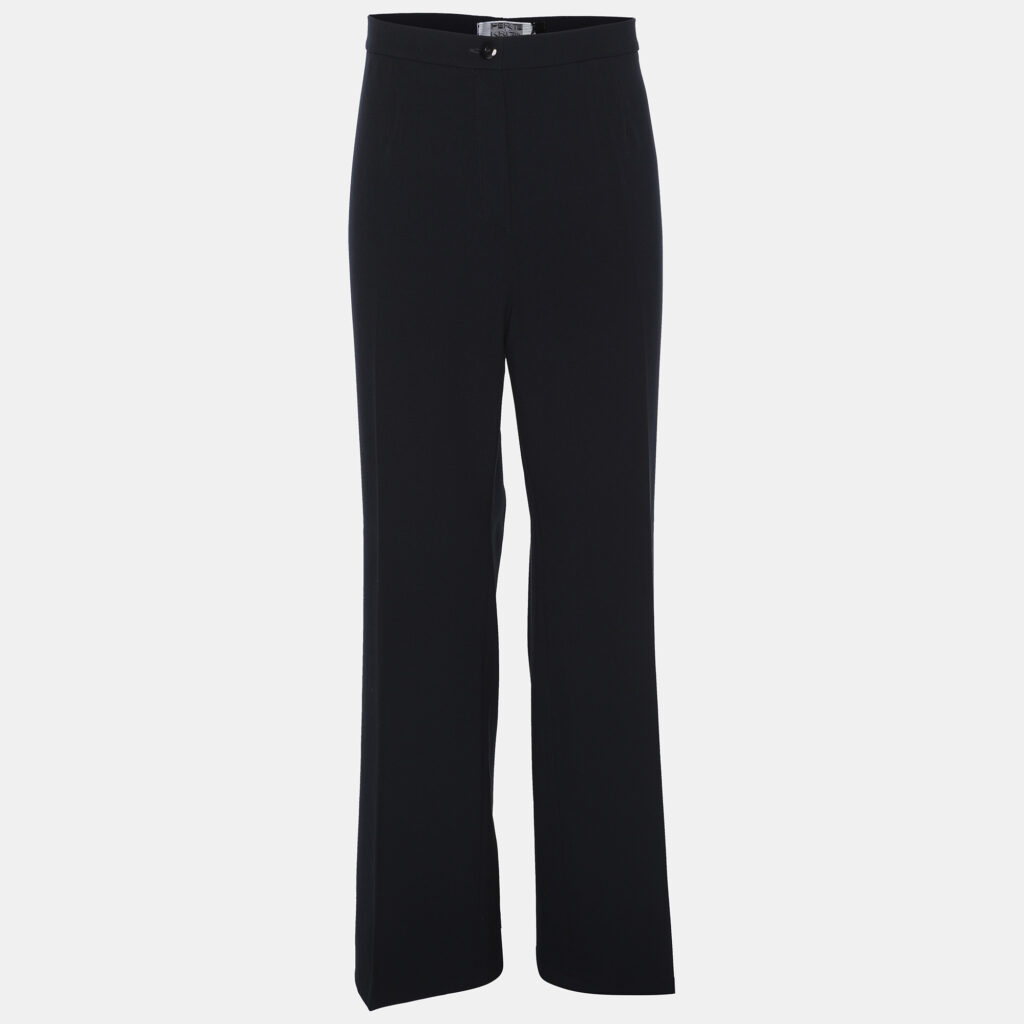 Perte by Krizia Navy Blue Jersey Trousers XL