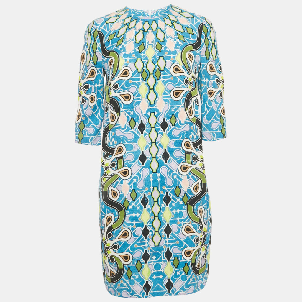 luxury-women-peter-pilotto-new-clothes-p1223433-003.jpg Peter Pilotto Blue Printed Crepe Cube Dress M